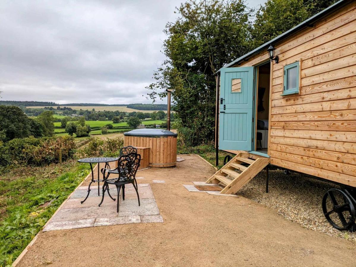 Romantic Nature Retreat, Luxury Glamping & Stargazing Views - Dragonfly Shepherd Hut Yarpole Bagian luar foto