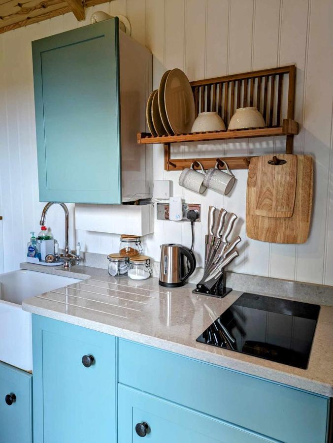Romantic Nature Retreat, Luxury Glamping & Stargazing Views - Dragonfly Shepherd Hut Yarpole Bagian luar foto